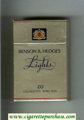 Benson and Hedges Lights cigarettes 1970s version